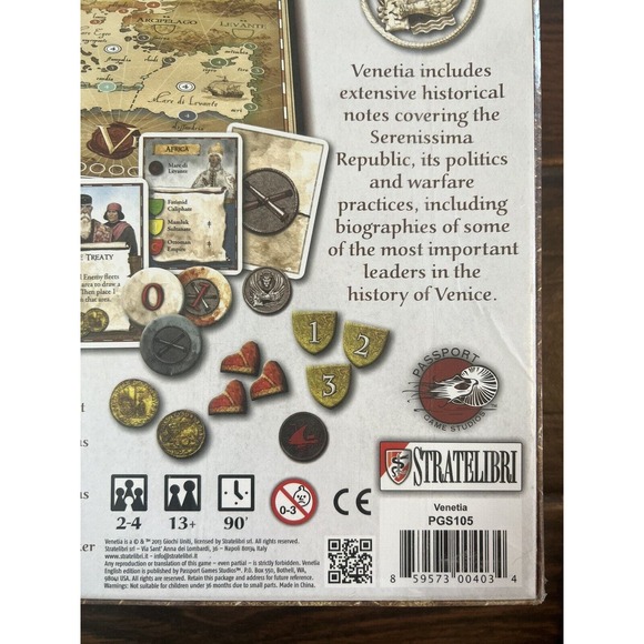 Venetia Board Game by Marco Maggi 2013 Stratelibri, New and Sealed - Picture 4 of 9